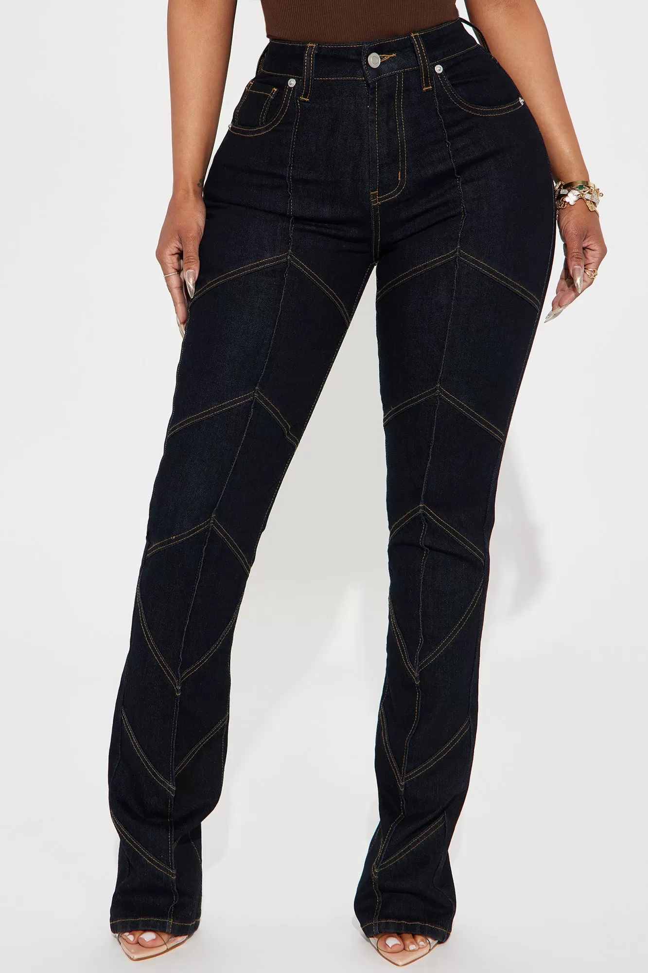 Fill You In Stretch Bootcut Jeans - Dark Wash