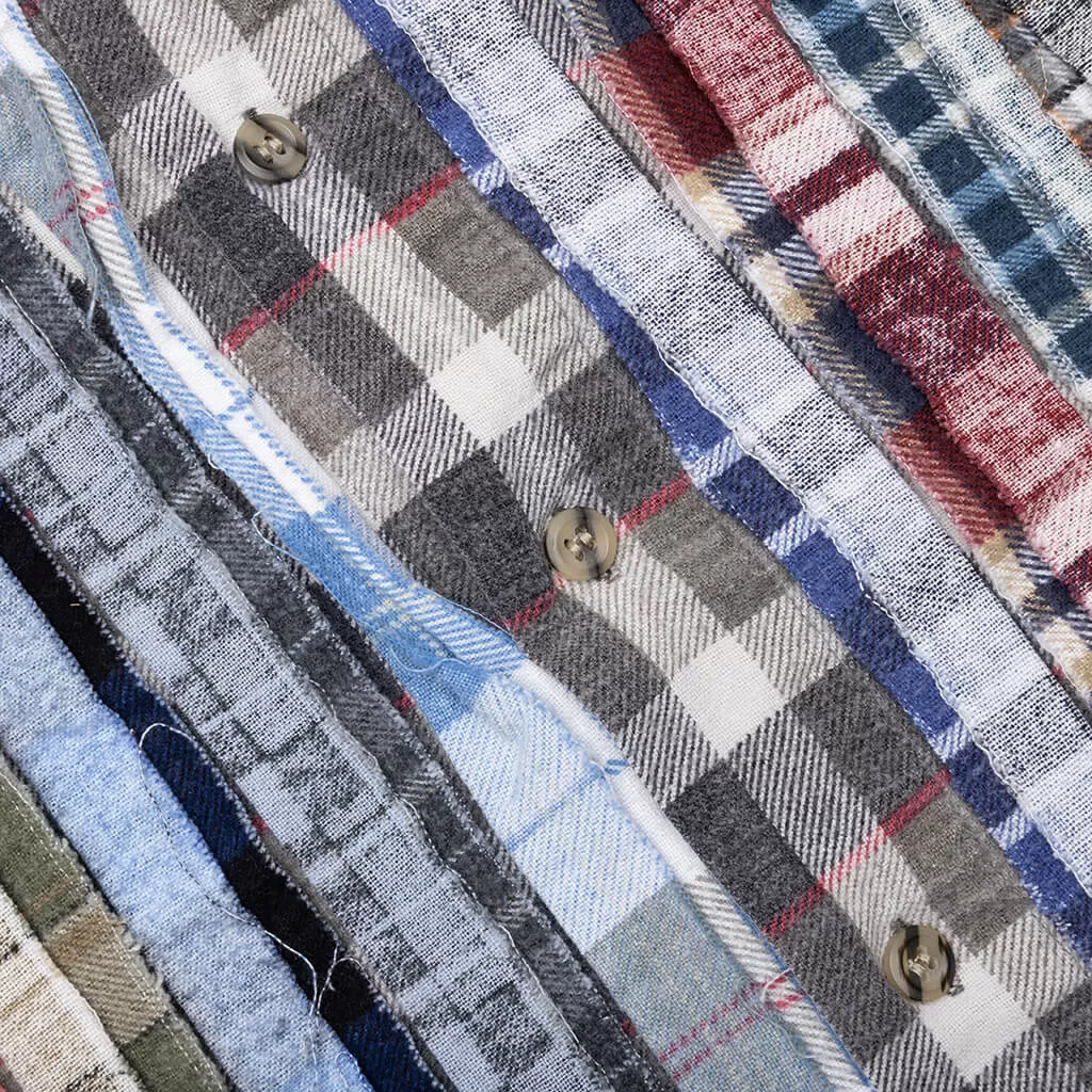 Flannel Shirt Ribbon Shirt - Assorted