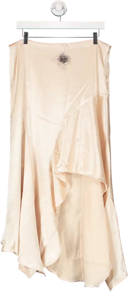 Free People Nude Sunrise Asymmetrical Skirt UK 14