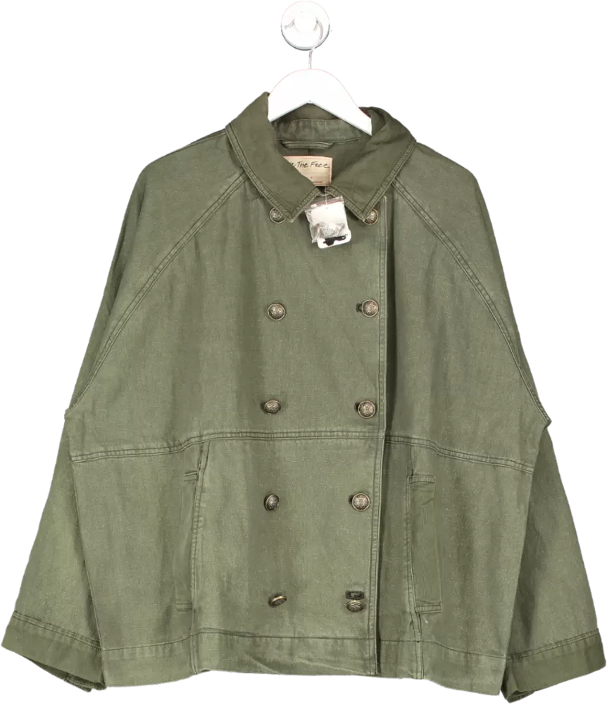 Free People We The Free Green Viva Surplus Jacket UK L