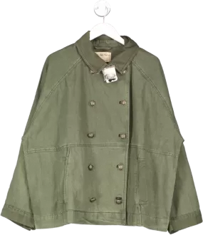 Free People We The Free Green Viva Surplus Jacket UK L