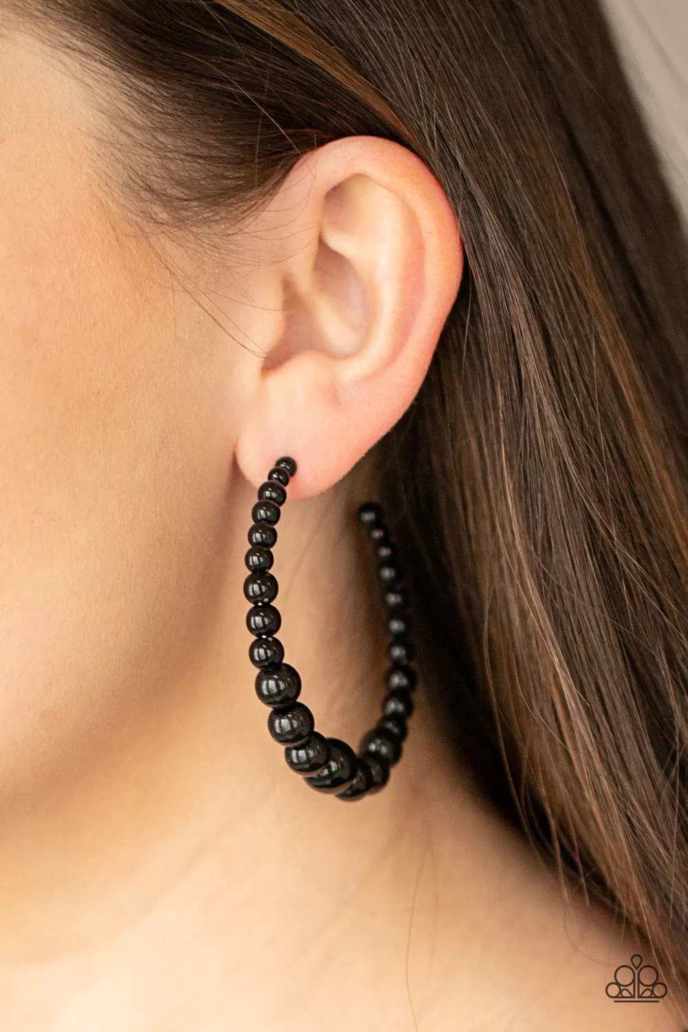 Glamour Graduate - Black Paparazzi Earrings