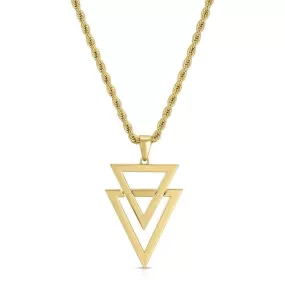 Gold Gods Gold Dual Arrow with 2.5MM 22" Rope Chain