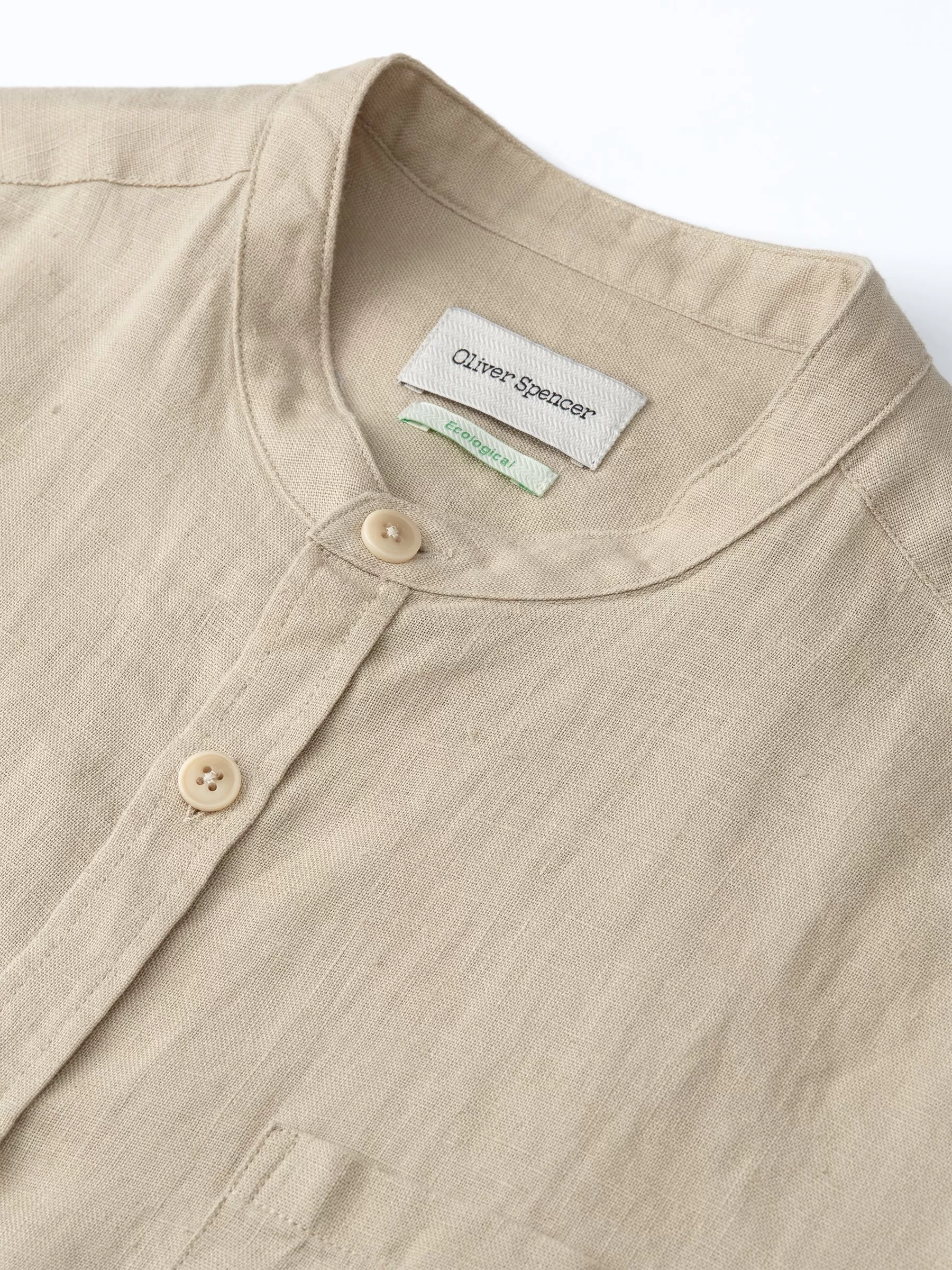 Grandad Shirt Padworth Beige