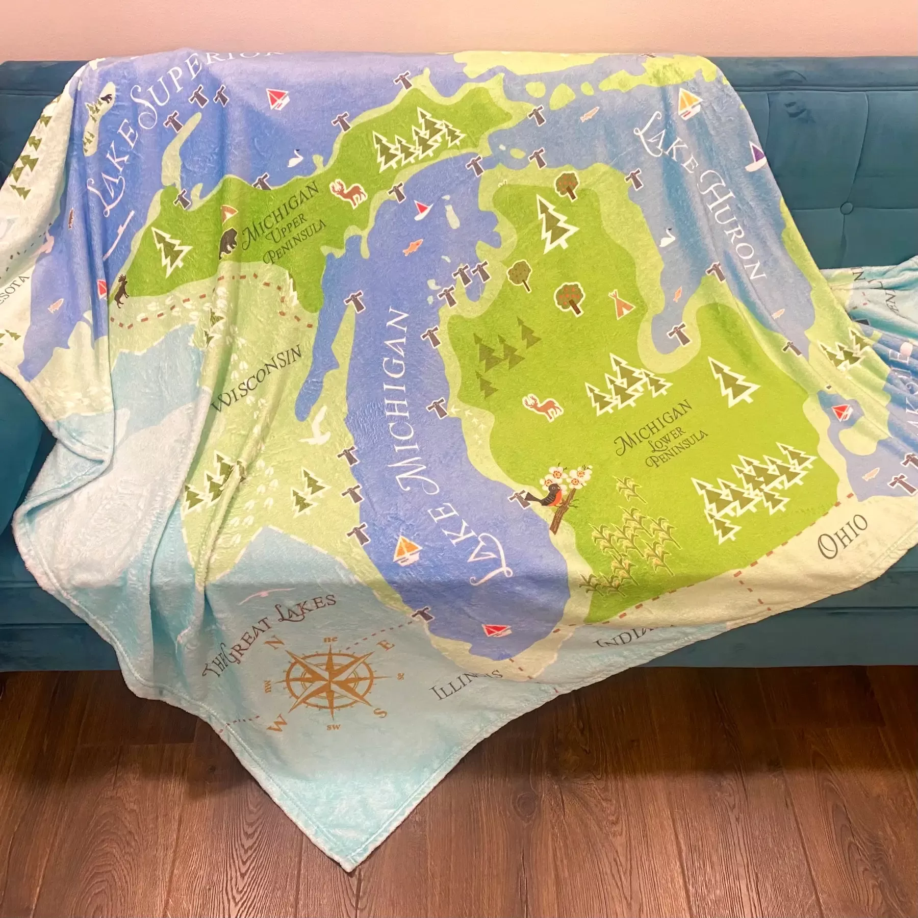 Great Lakes Plush Blanket