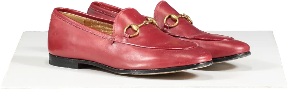 Gucci Red Horsebit Loafer UK 2 EU 35 👠