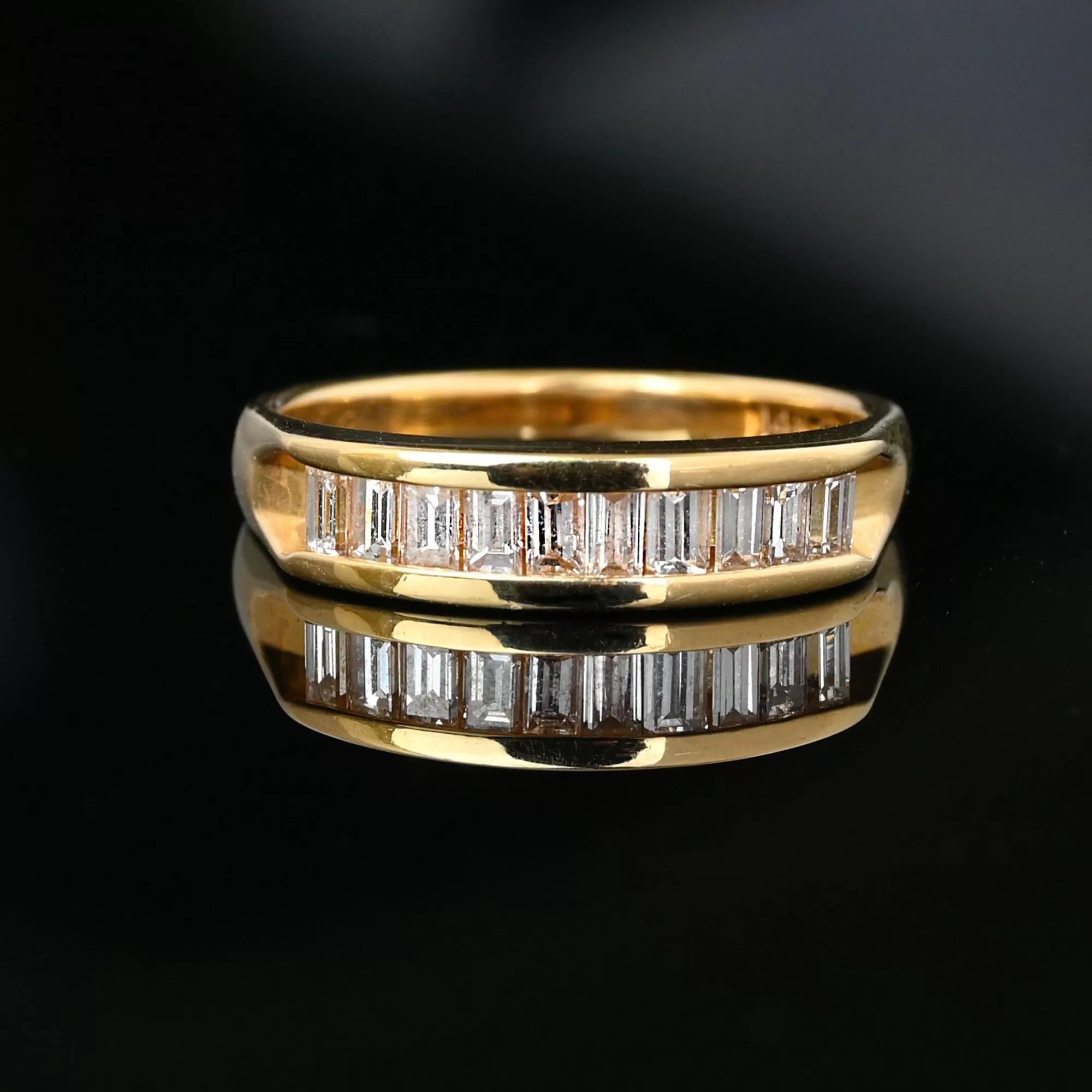 Half Eternity Baguette Diamond Wedding Ring Band