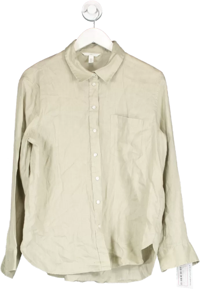 H&M Beige Linen Shirt UK M