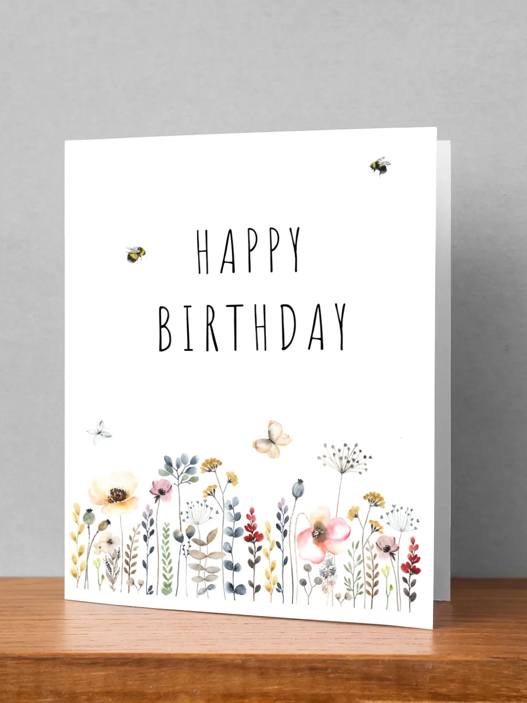 Happy Birthday Floral Wildflower Card