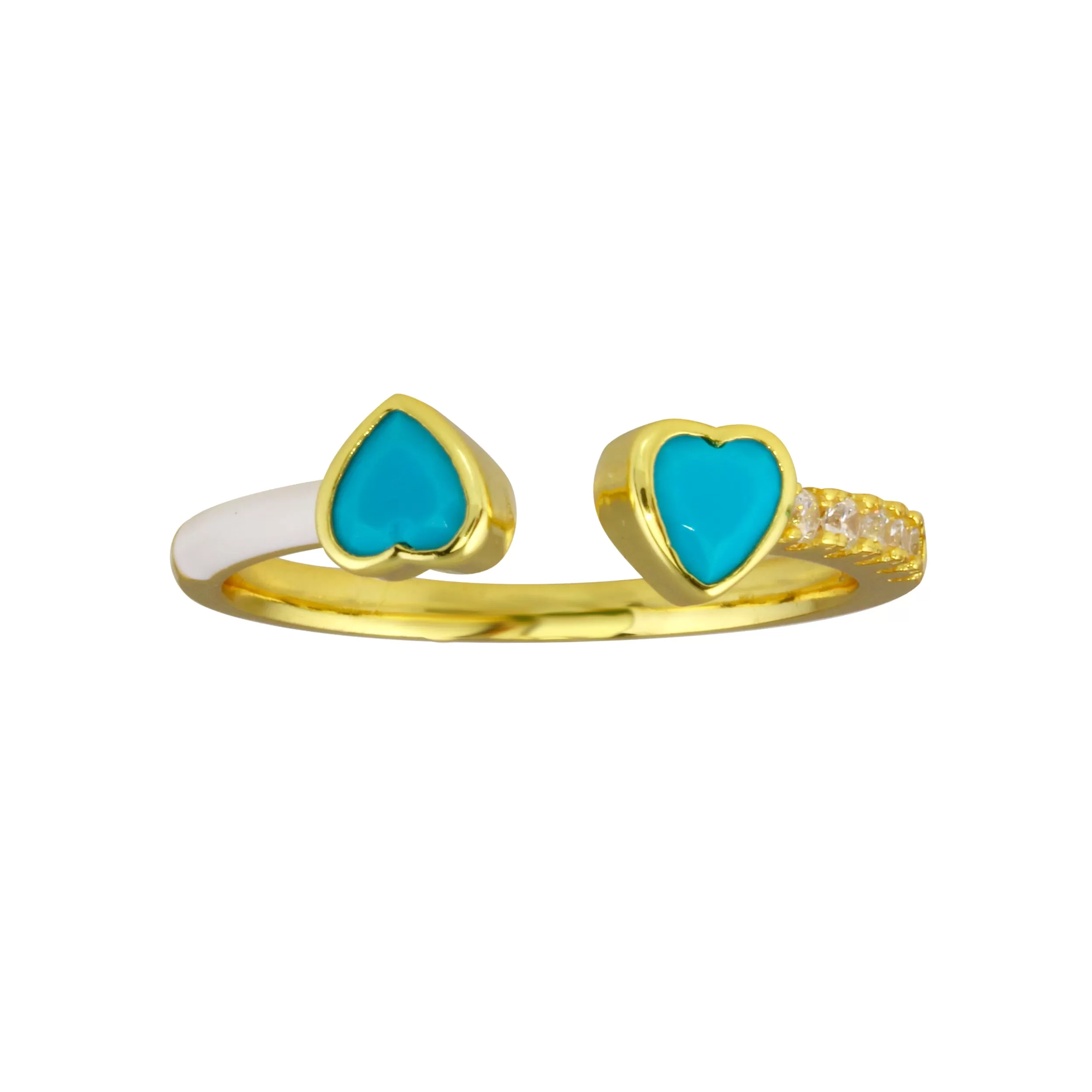 Heart Stone Enamel Band