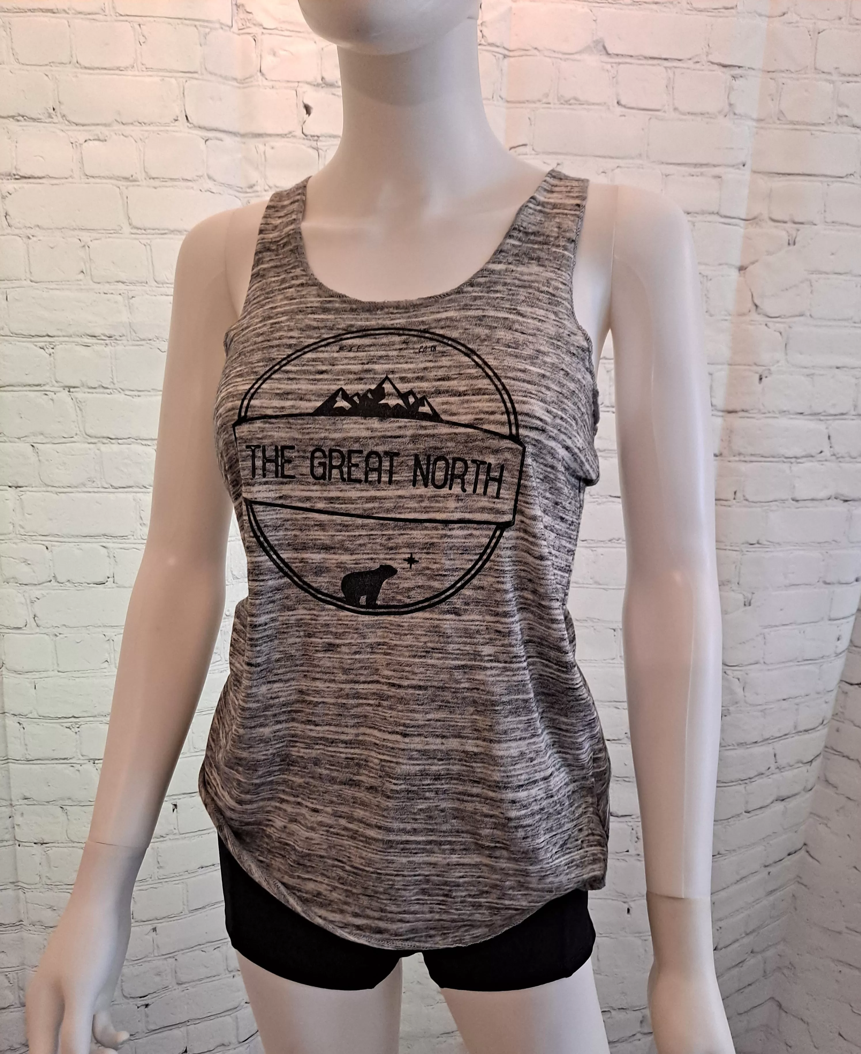 Heather Grey Eco-Jersey Racer Tank (Small)