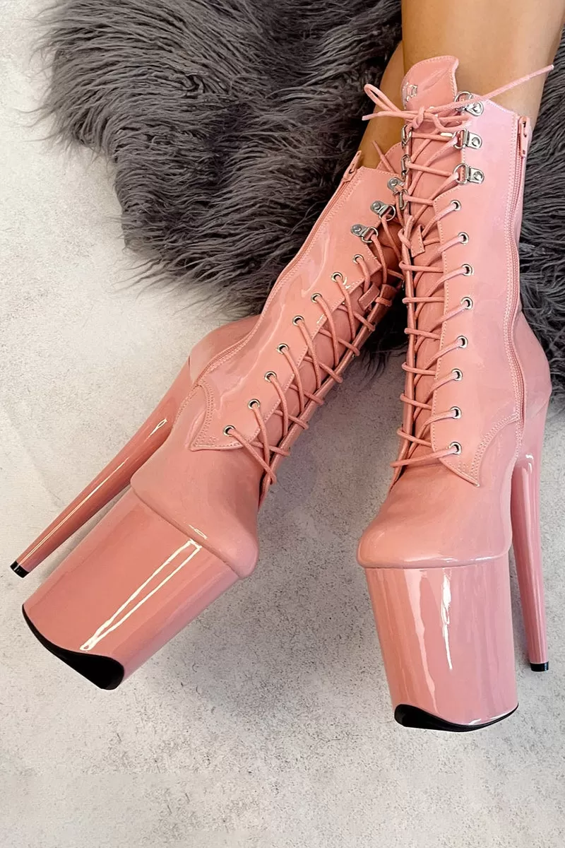 Hella Heels LipKit 8inch Boots - Candy Shop