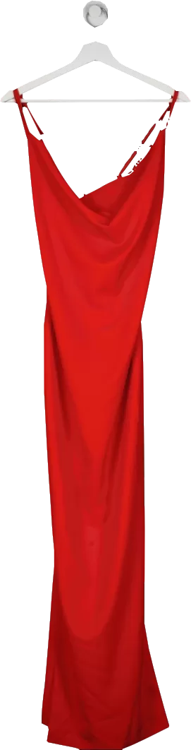 House of CB Red Cowl Neck Strappy Maxi Dress UK M