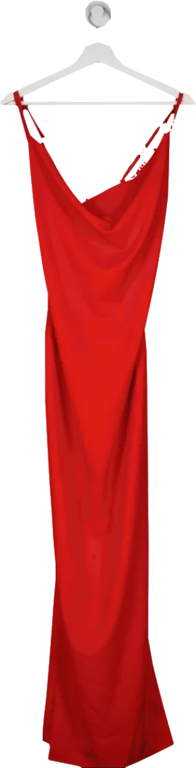 House of CB Red Cowl Neck Strappy Maxi Dress UK M