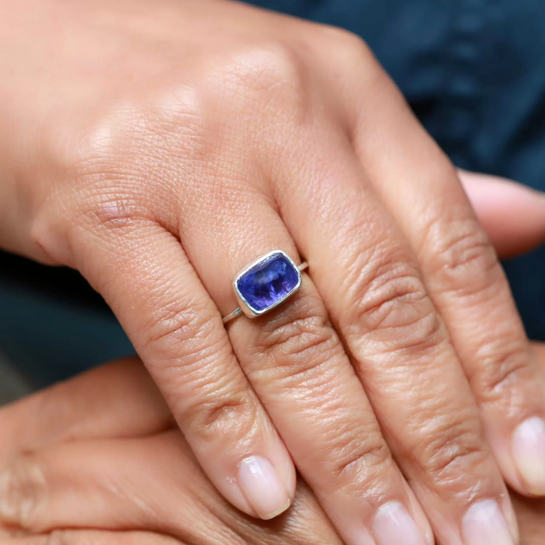 Hyacinth - Tourmaline Silver Ring