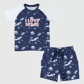 I Love Space Short-Sleeved Pajama