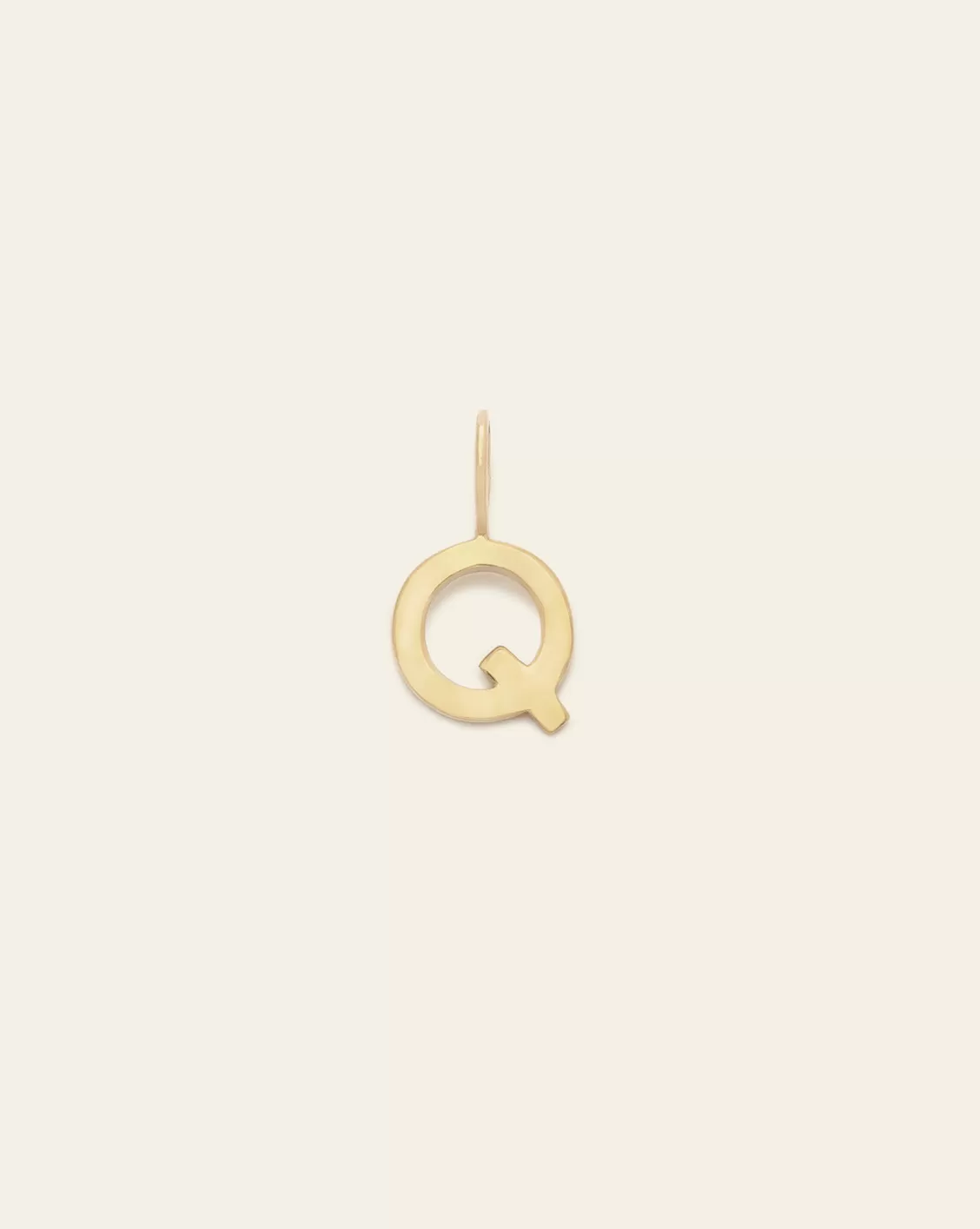 Initial Charm - 14k Solid Gold