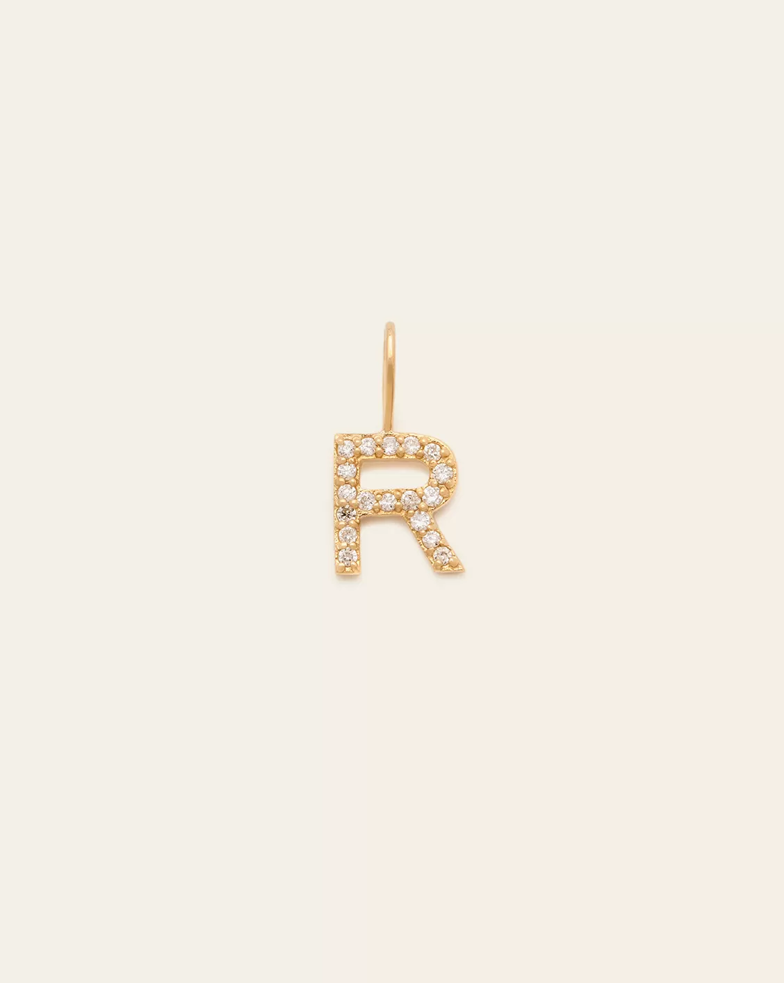 Initial Charm - 14k Solid Gold