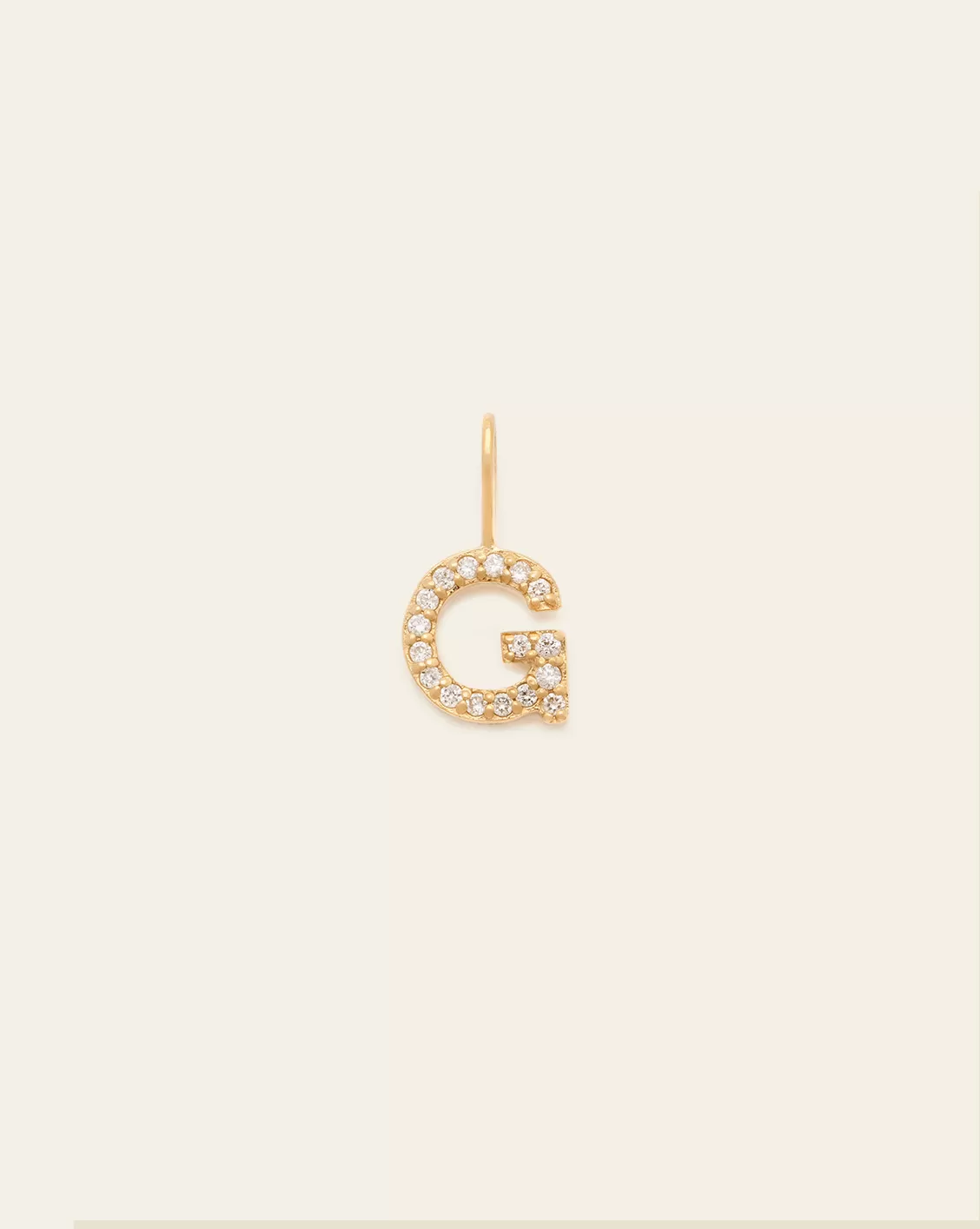 Initial Charm - 14k Solid Gold