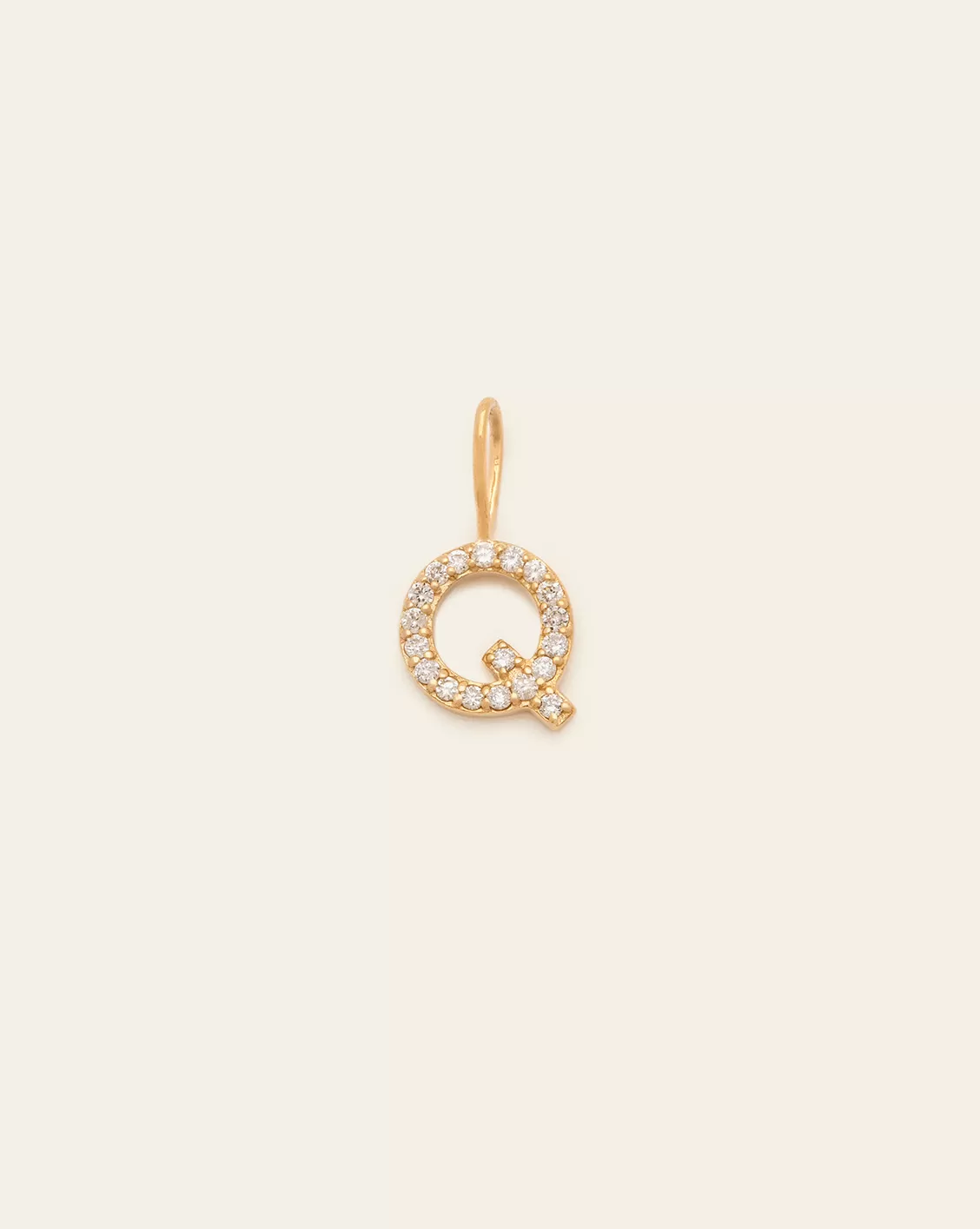 Initial Charm - 14k Solid Gold