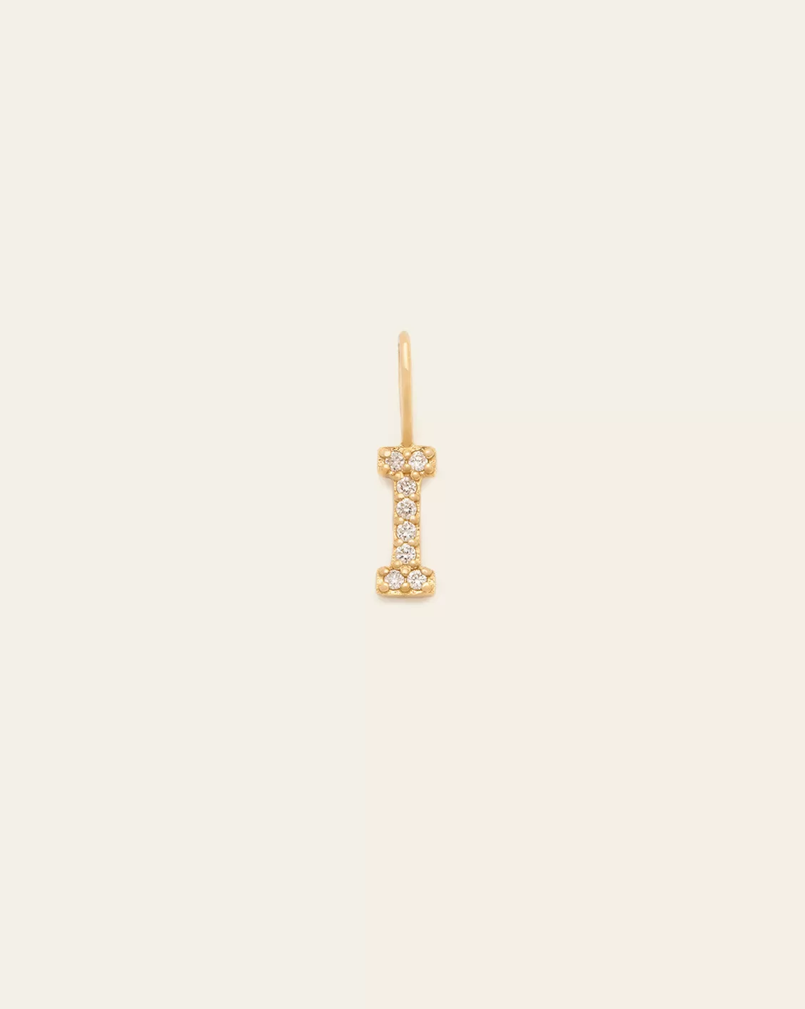 Initial Charm - 14k Solid Gold