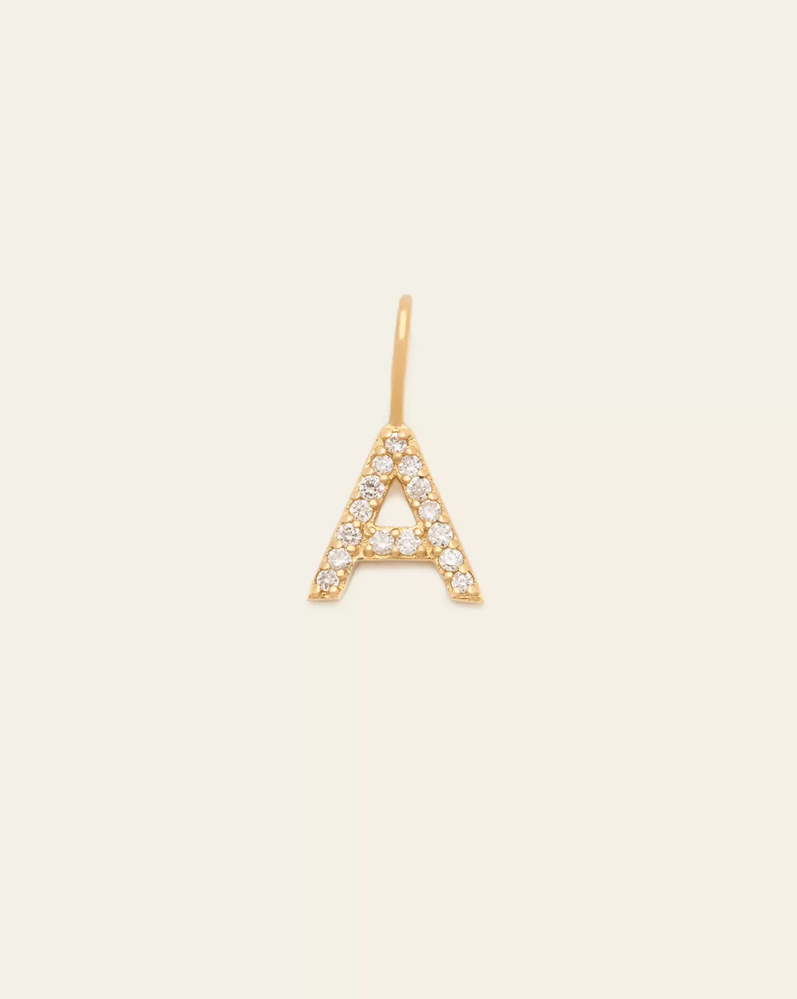 Initial Charm - 14k Solid Gold