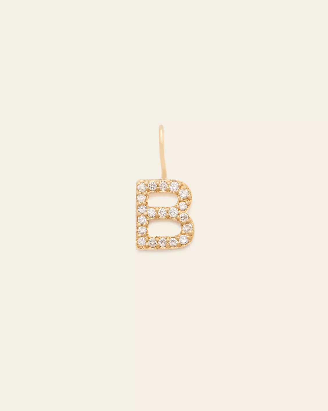 Initial Charm - 14k Solid Gold