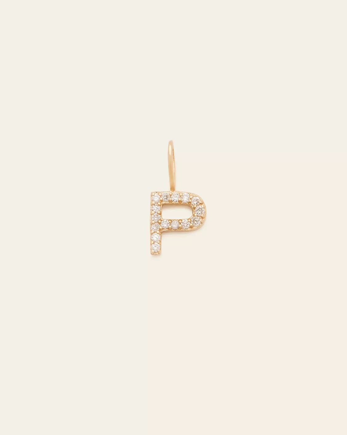 Initial Charm - 14k Solid Gold