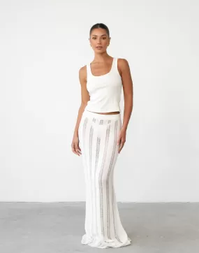 Jafna Maxi Skirt (White)