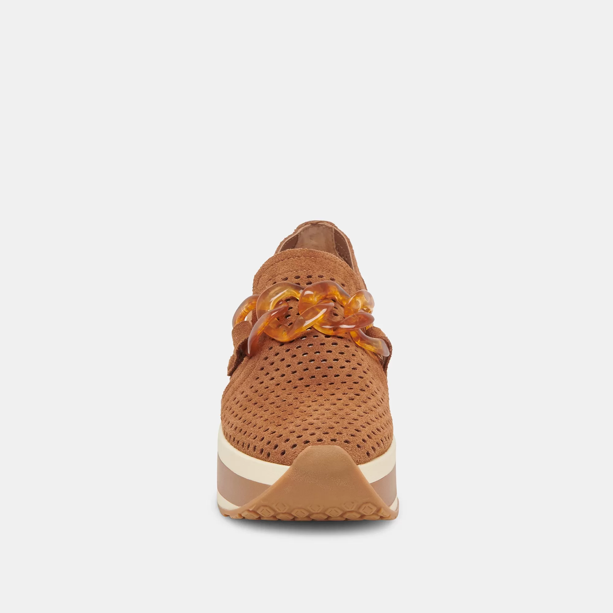 JHENEE PERFORATED SNEAKERS PECAN SUEDE