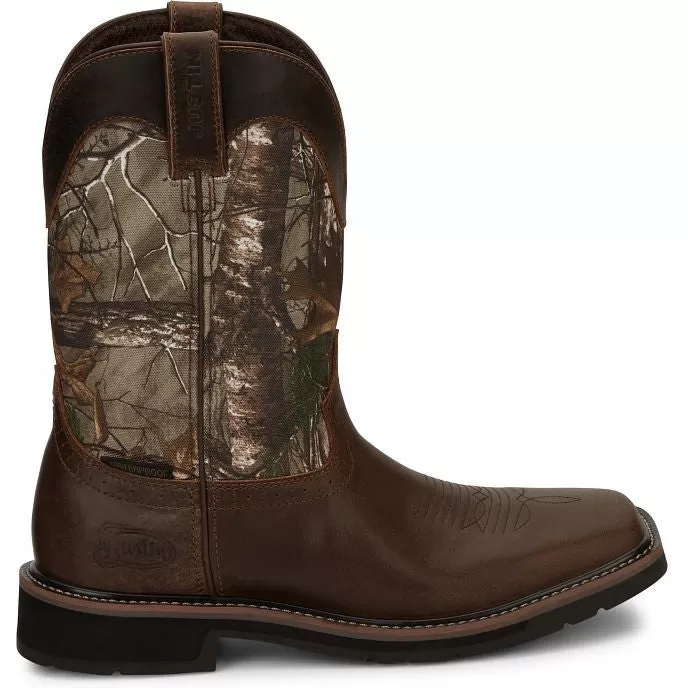 Justin Men's Trekker 11 Waterproof Western Work Boot -Brown- SE4676