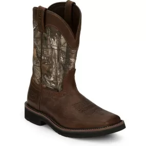 Justin Men's Trekker 11 Waterproof Western Work Boot -Brown- SE4676