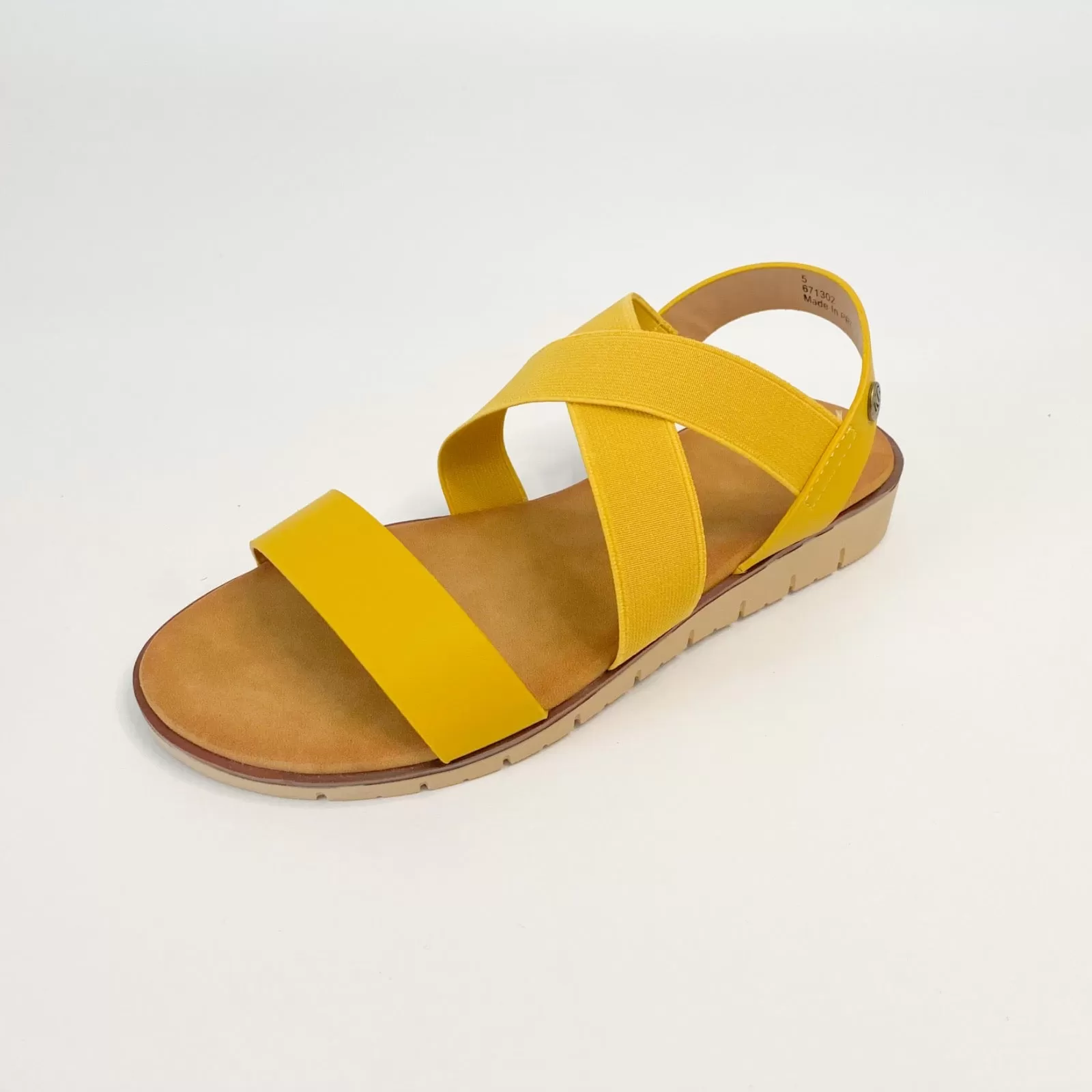 KG mustard elasticated sandal