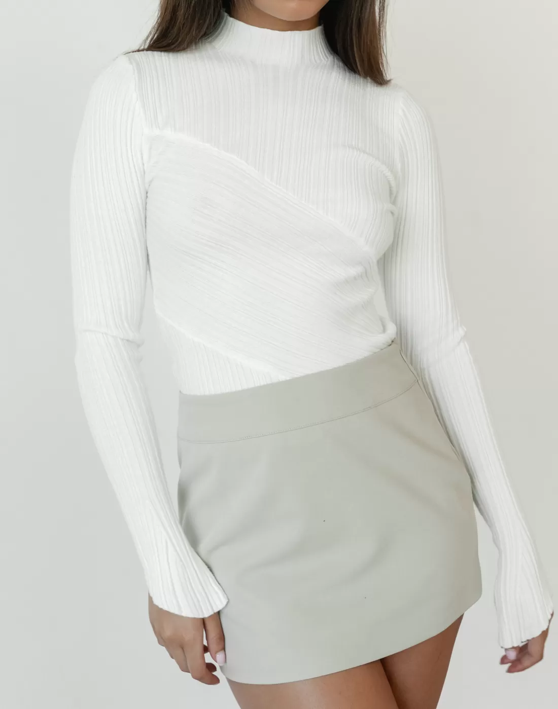 Kirsten Long Sleeve Top (White)