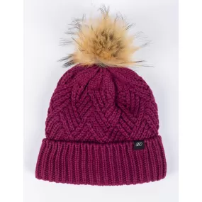 Klim Chevron Pom Beanie Raspberry Radiance