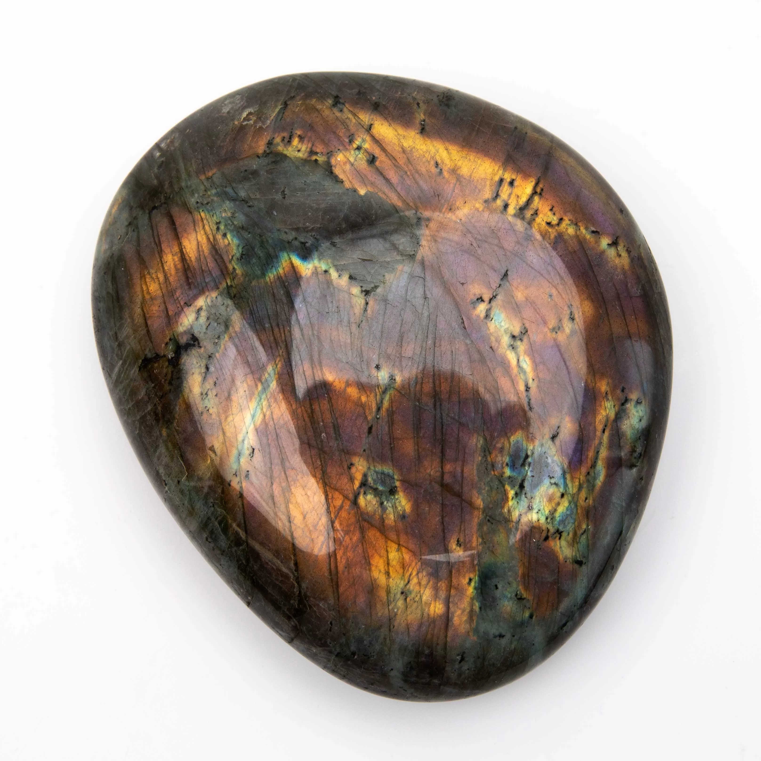 Labradorite, Orange/ Pink Flash - Polished, Free Form, AAA-Grade