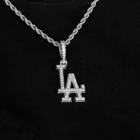 Los Angeles Dodgers Micro Pendant in White Gold