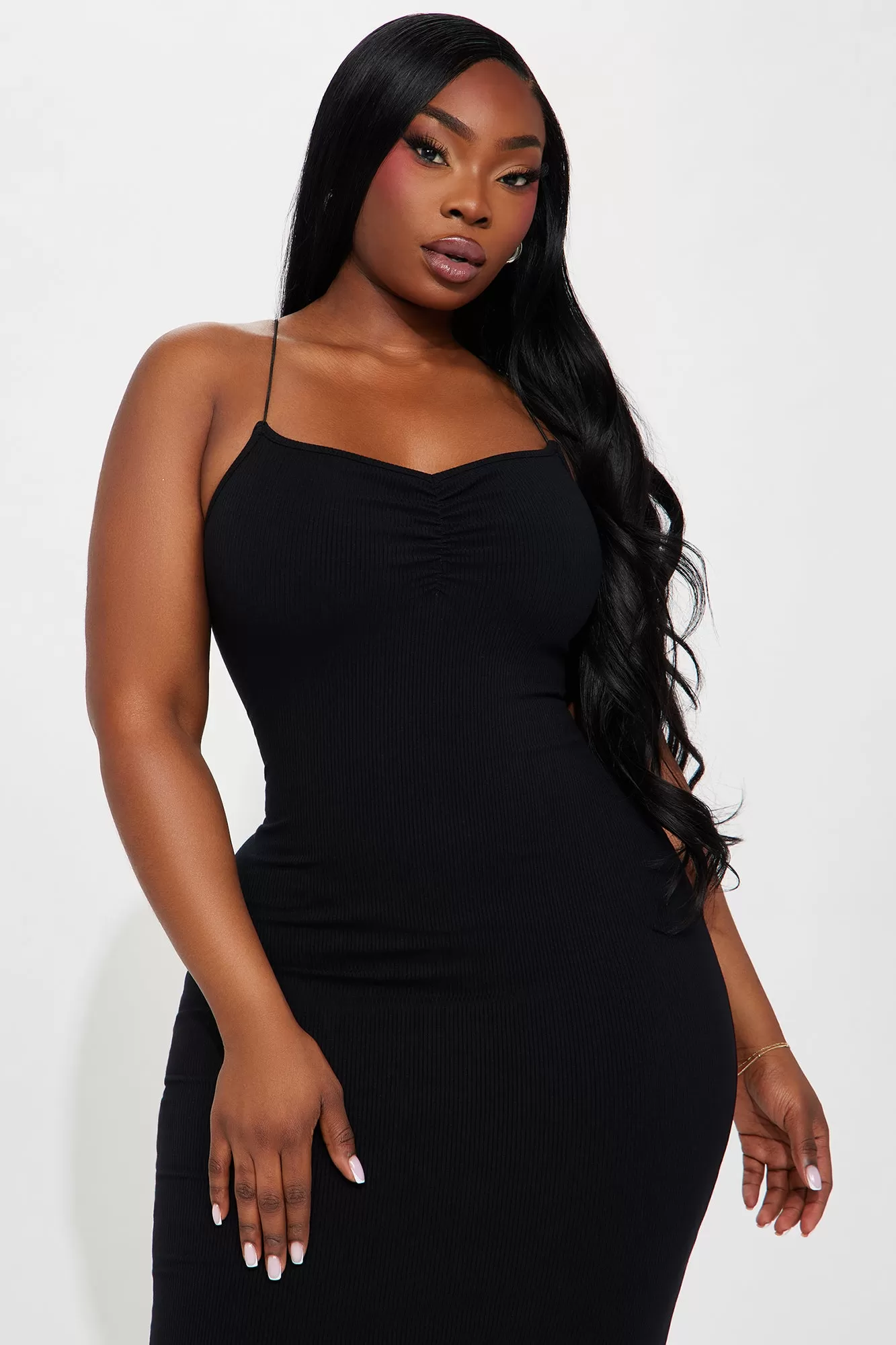 Lyla Snatched Maxi Dress - Black