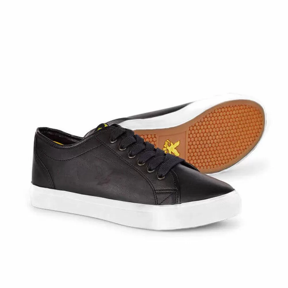 Lyle and Scott Teviot Leather Trainers - Black