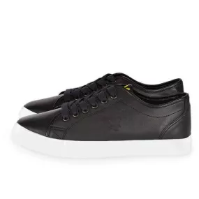 Lyle and Scott Teviot Leather Trainers - Black