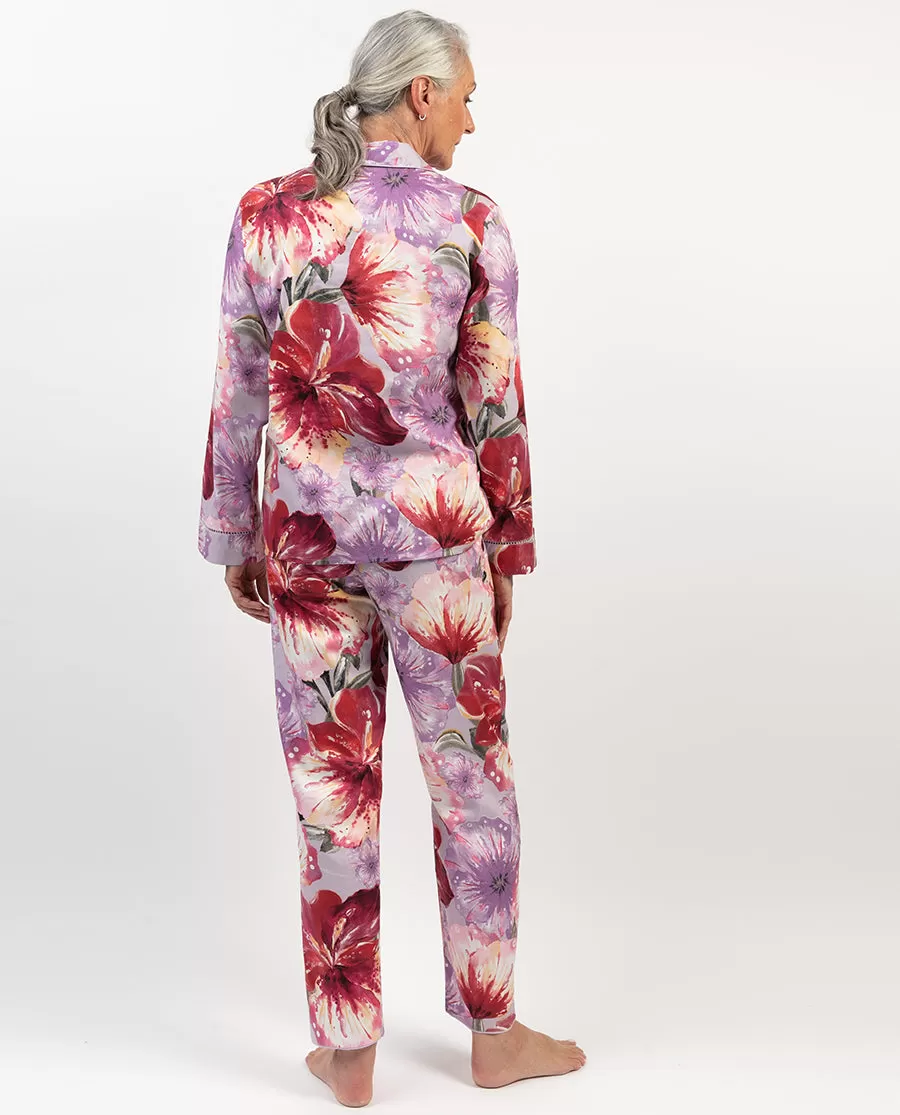 Maeve Lace Trim Floral Print Pyjama Set