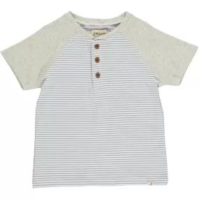 Me & Henry - Blue & White Stripe Beacon Raglan Tee