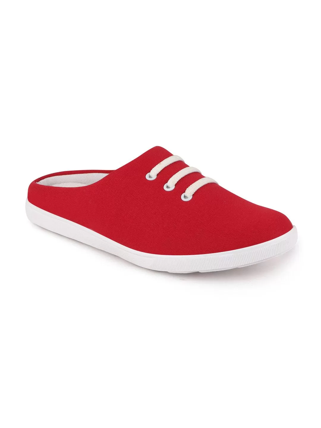 Men Red Casual Canvas Slip-On Shoes