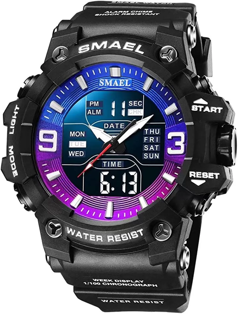 Men's Military Watches Outdoor Sports Digital Watch Waterproof LED Date Alarm Wrist Watches for Men