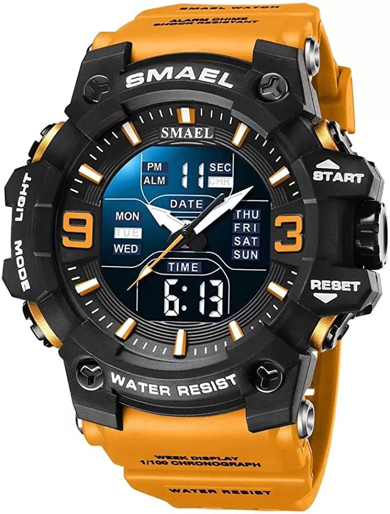 Men's Military Watches Outdoor Sports Digital Watch Waterproof LED Date Alarm Wrist Watches for Men