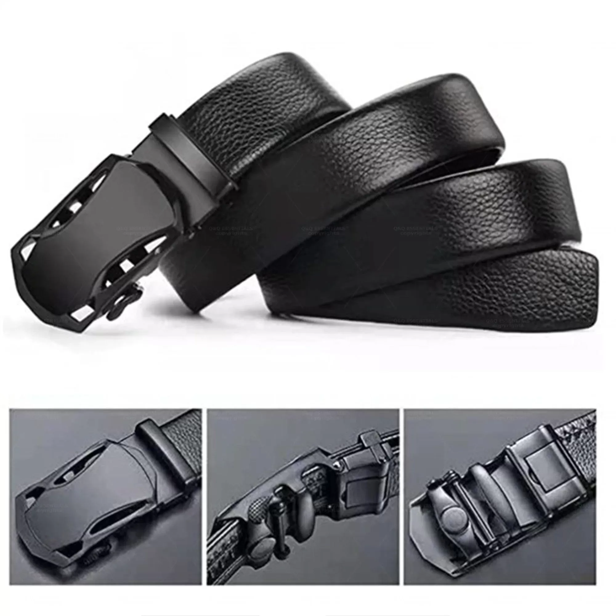 Men's Premium Ratchet Belt Microfiber Leather - Adjustable