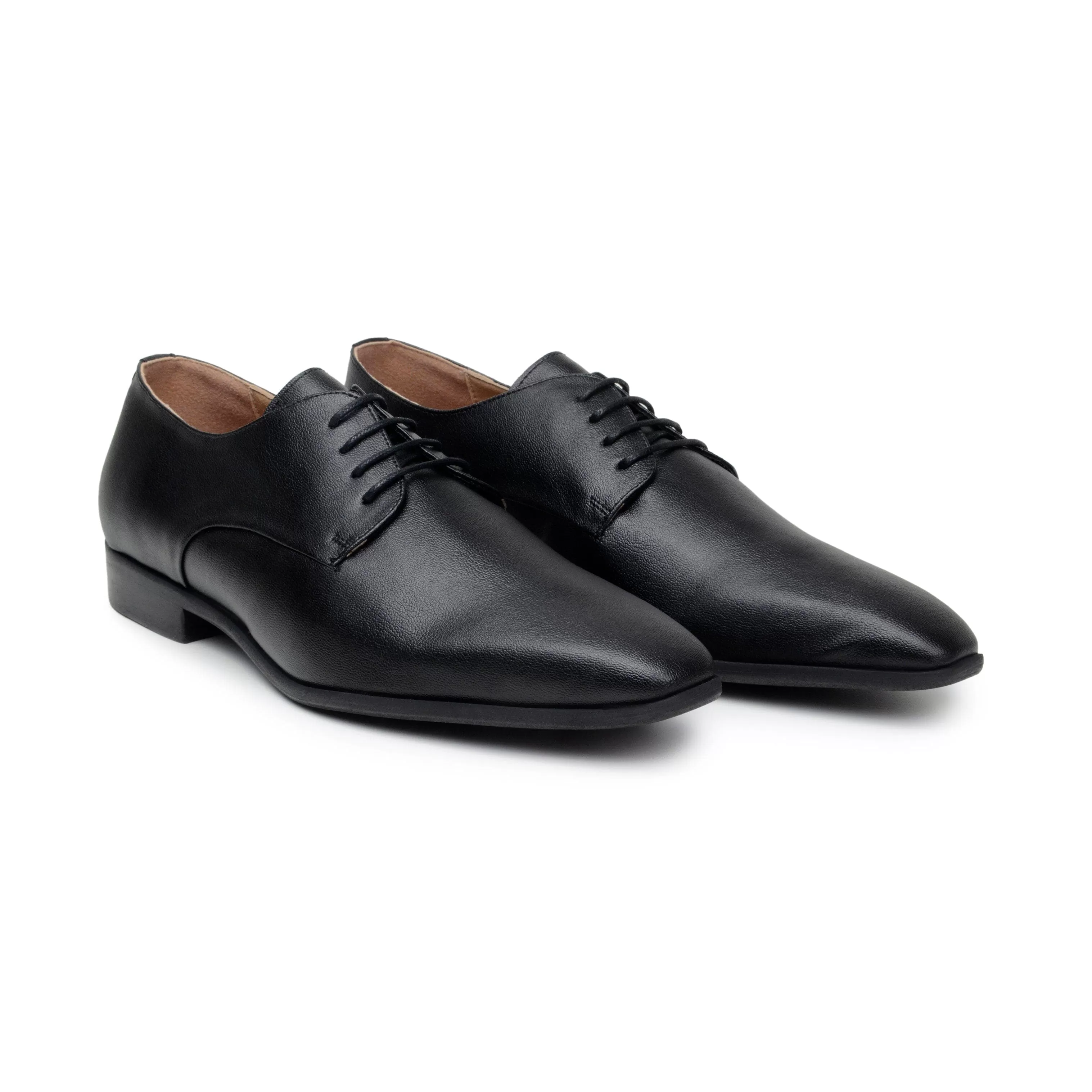 'Nero' Men's corn-leather  Derby shoe by Zette Shoes - matte black