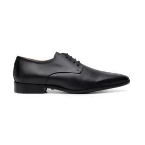 'Nero' Men's corn-leather  Derby shoe by Zette Shoes - matte black