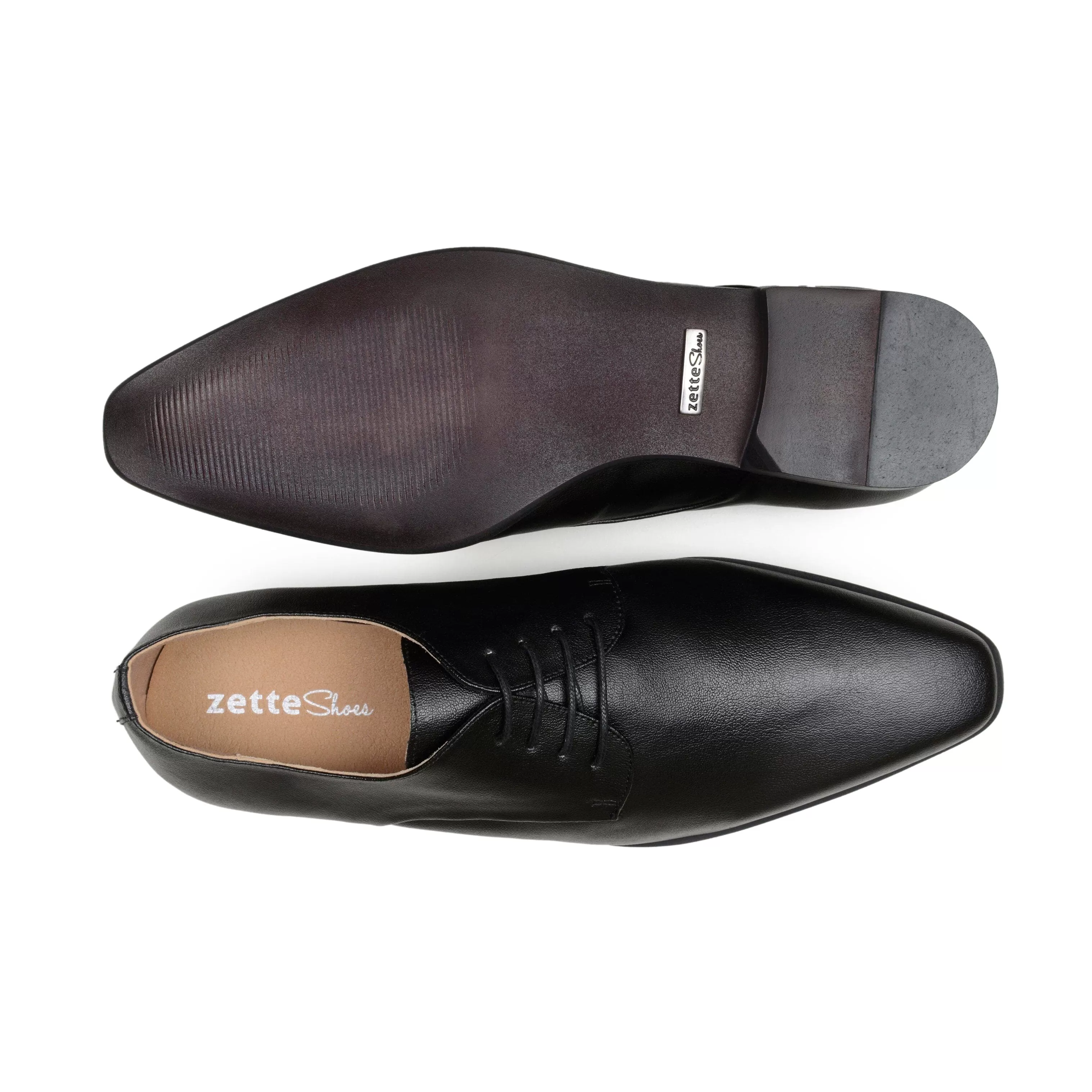 'Nero' Men's corn-leather  Derby shoe by Zette Shoes - matte black