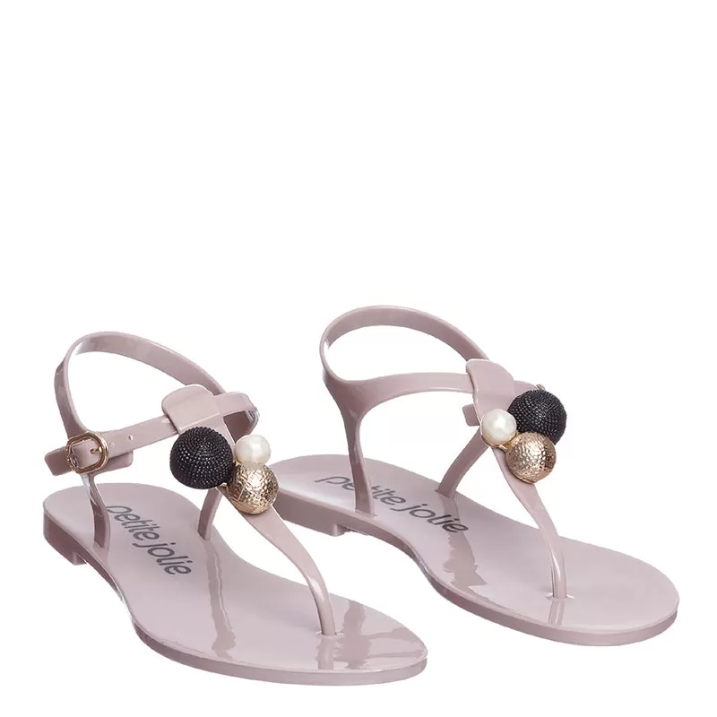 New Taupe with bead detail sandal